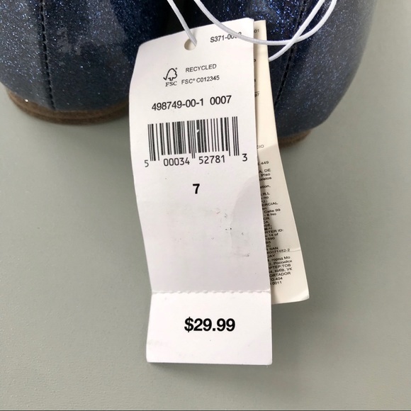 NWT Baby Gap Blue Sparkly Kitty Cat Shoes - Picture 5 of 8